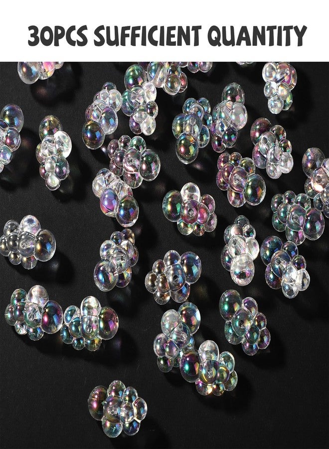 Sinbana 30pcs Mini Bubble Clusters, Tiny Fake Bubbles Miniature Dollhouse Accessories Bubble Decor for Dollhouse Bath Tub Jewelry - Image 3